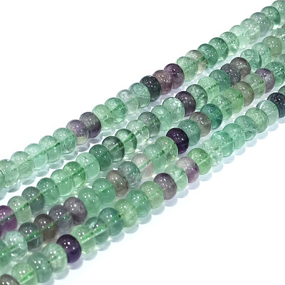 Natural Colorful Fluorite Beads Strands G-D481-19B-1