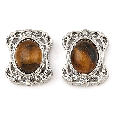 Natural Tiger Eye Multi-Strand Links KK-M304-05P-02-1