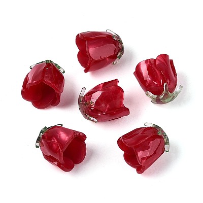 Heat Shrink Acrylic Bead Caps OACR-N155-05-1