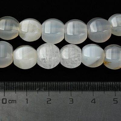 Natural White Agate Beads Strands G-H023-A19-01-1