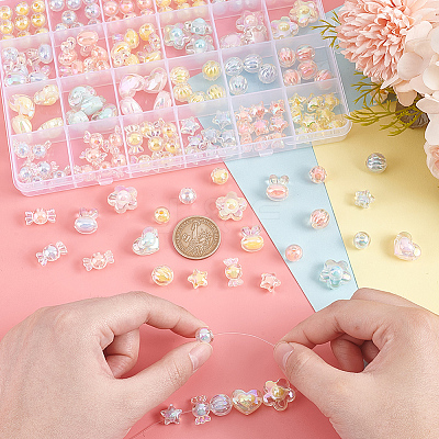 Transparent Acrylic Beads TACR-PH0001-71-1