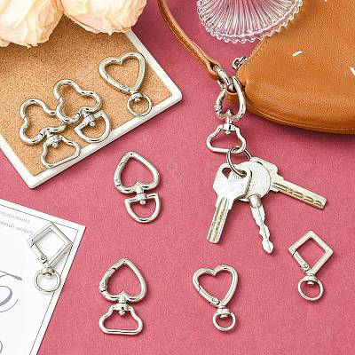 28Pcs 7 Styles Alloy Swivel Clasps FIND-CJ0005-59-1