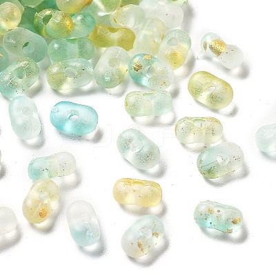 Gradient Color Transparent Frosted Acrylic Beads OACR-M023-06B-1