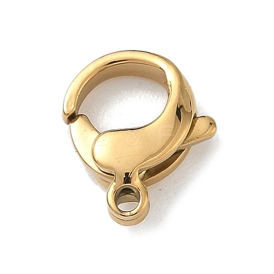 304 Stainless Steel Lobster Claw Clasps Ion Plating(IP) High Polished LS-STAS-P423-06G-1