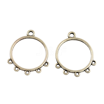 Tibetan Style Alloy Ring Chandelier Components Links X-TIBE-3818-AS-LF-1