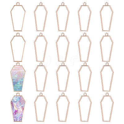 20Pcs Alloy Open Back Bezel Pendants FIND-CA0011-50RG-1