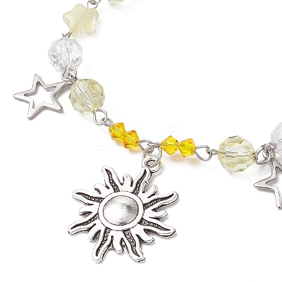 Glass Beaded Bracelets BJEW-JB11610-02-1