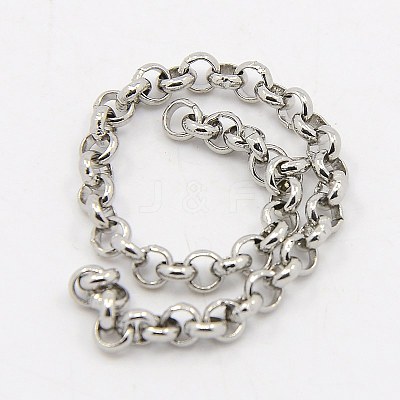 Tarnish Resistant 304 Stainless Steel Rolo Chains CHS-K001-99B-1