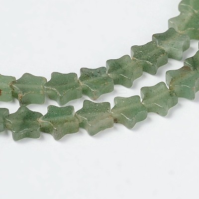 Green Aventurine Star Bead Strands G-M201-26-6mm-1