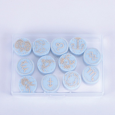 12Pcs 12 Styles Food Grade Silicone Focal Beads SIL-SZ0002-16-1