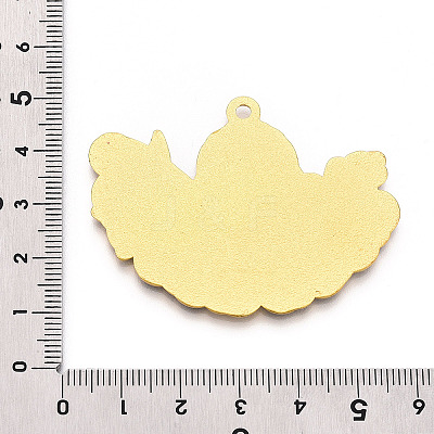 Rack Plating Alloy Enamel Big Pendants ENAM-N056-395-G-1