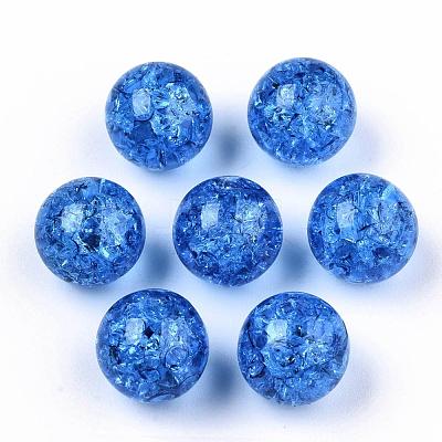 Transparent Crackle Acrylic Round Beads Strands CCG-R002-12mm-03-1