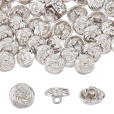 40Pc 1-Hole Zinc Alloy Shank Buttons BUTT-FH0001-039-1