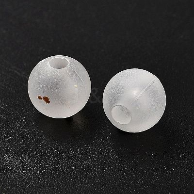 Frosted Transparent Acrylic Beads X-OACR-F013-13-1