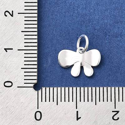 925 Sterling Silver Bowknot Charms STER-A048-20S-1