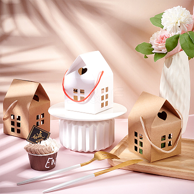 House Shaped Paper Folding Candy Tote Boxes with Hollow Window and Rope Handles CON-WH0092-17B-1