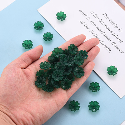 Transparent Frosted Acrylic Bead Caps MACR-S371-04A-735-1