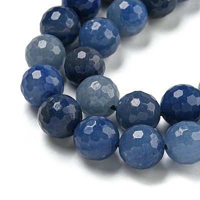 Dyed & Heated Natural Blue Aventurine Beads Strands G-E571-A10-03-1