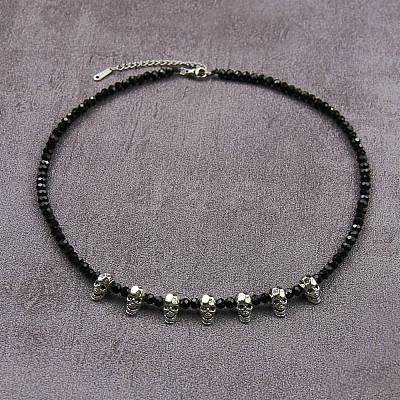 Glass Beaded Necklaces NJEW-H047-05-1