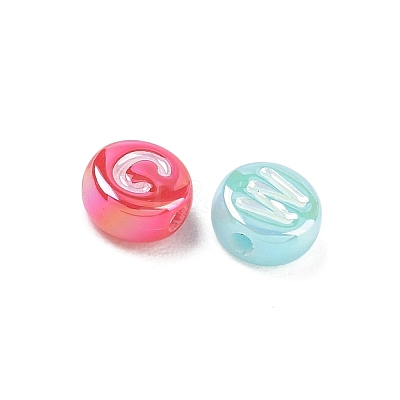 Plating Opaque Acrylic Beads AC-CBA529B-03B-1