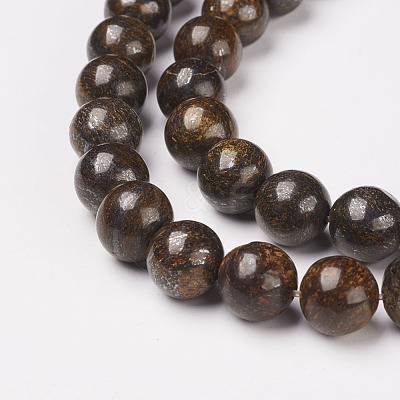 Natural Bronzite Beads Strands X-G-D169-01-8mm-1