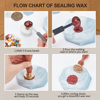 Retro Wax Seal Stamp Set AJEW-WH0206-026-1