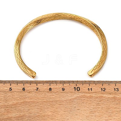 304 Stainless Steel Cuff Bangles for Men Women BJEW-D361-02G-1
