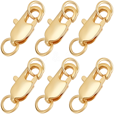 20Pcs Brass Lobster Claw Clasps KK-BBC0015-01A-G-1