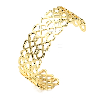 Hollow Brass Cuff Bangles for Women BJEW-F513-01G-1