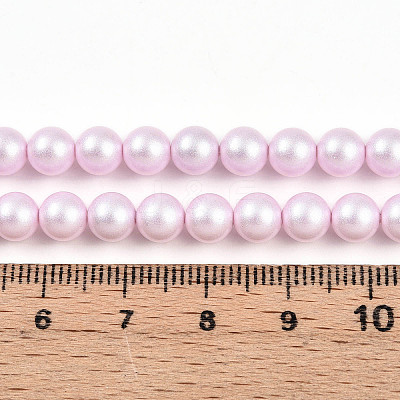 Baking Paint Pearlized Glass Pearl Bead Strands HY-N002-6mm-C03-1