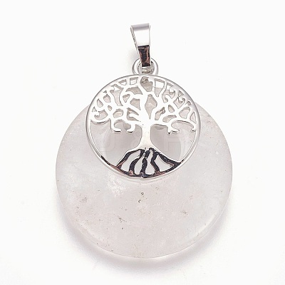 Natural Quartz Crystal Pendants G-F573-C13-1
