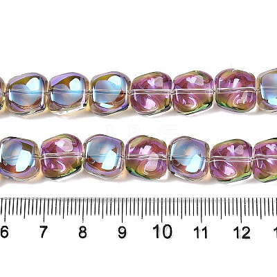 Electroplate Glass Beads Strands EGLA-N012-07S-1
