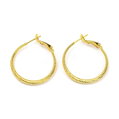 Twisted Big Ring Huggie Hoop Earrings for Girl Women KK-C224-05G-01-1