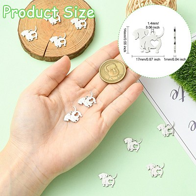 201 Stainless Steel Pendants FIND-CJC0015-07P-1