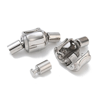 304 Stainless Steel European Clasps with Cord Ends SA-CBABC0F-11P-1