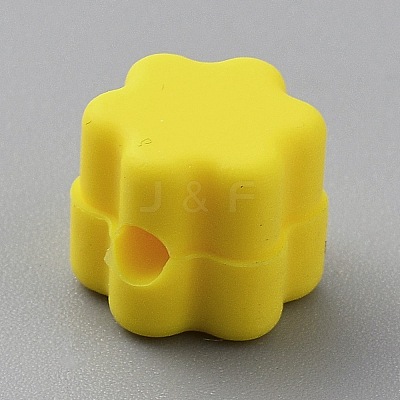 Flower Silicone Focal Beads SIL-TAC0008-10O-1