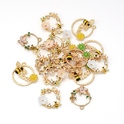 24Pcs 6 Styles Alloy Pendants FIND-TA0004-63-1