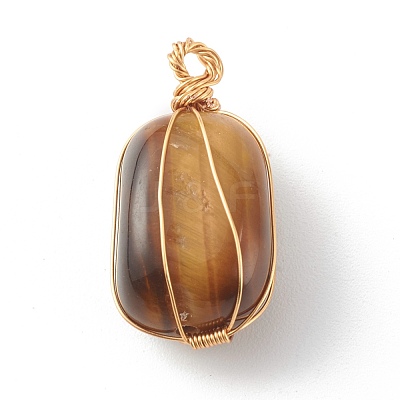 Natural Mixed Gemstone Pendants PALLOY-JF00764-1