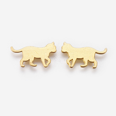 Alloy Kitten Cabochons PALLOY-WH0051-01G-04-1