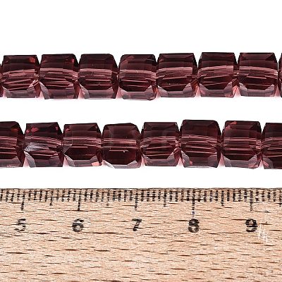 Transparent Glass Beads Strands GLAA-R041-8x8mm-A10-1