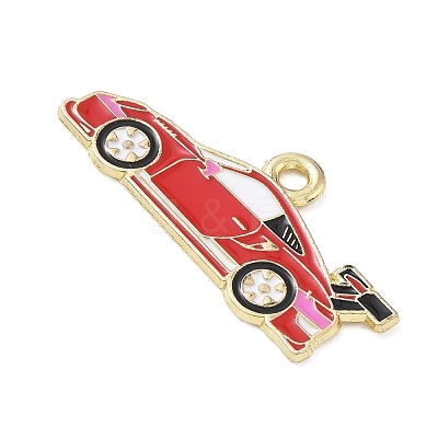 Racing Car Theme Alloy Enamel Pendants AL-CBA4666-03D-01-1