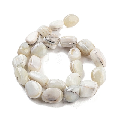 Natural Striped Agate/Banded Agate Beads Strands G-Z061-A02-01-1