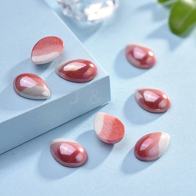 Opaque Glass Cabochons X-GGLA-S038-02D-8x12-1