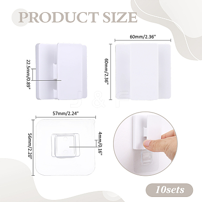 ABS Plastic Wall-mounted Toothpaste Holder AJEW-WH0796-10A-1