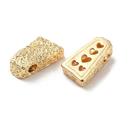 Textured Brass Beads KK-H455-05G-1