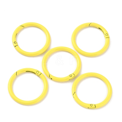 Spray Painted Alloy Spring Gate Rings FIND-WH0120-89B-01-1