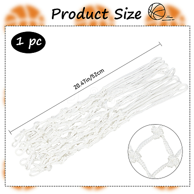 1Pc Polyester Basketball Net AJEW-CN0002-48A-1
