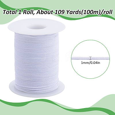 1 Roll 100M Polyester Elastic Cord OCOR-SC0001-10B-01-1