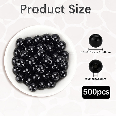 ABS Plastic Imitation Pearl Beads KY-SP0001-58C-1