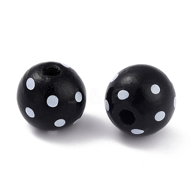 Dyed Natural Wooden Beads WOOD-O005-01D-1